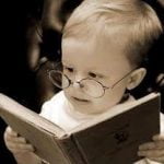 Baby reading and stimulating brain